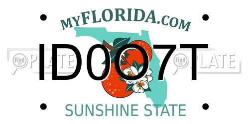 ID0O7T Florida License Plate