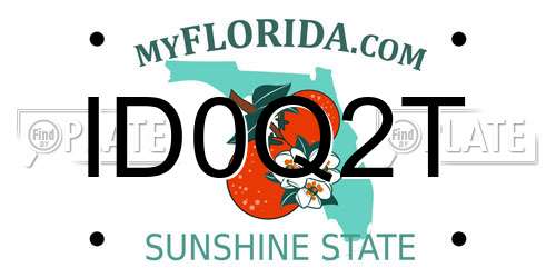 ID0Q2T Florida License Plate