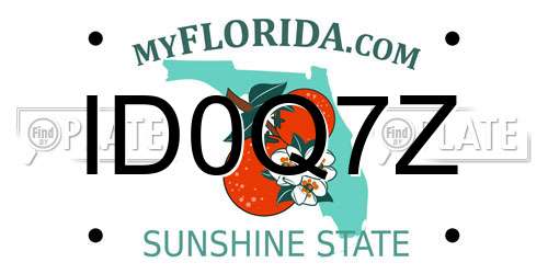ID0Q7Z Florida License Plate