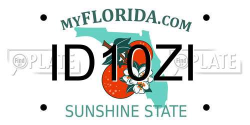 ID10ZI Florida License Plate