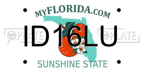 ID16LU Florida License Plate