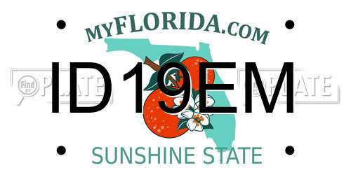 ID19EM Florida License Plate