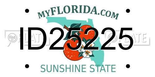 ID25225 Florida License Plate
