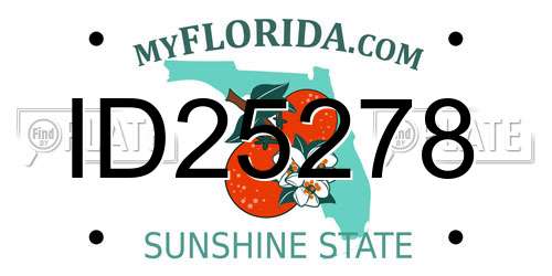 ID25278 Florida License Plate