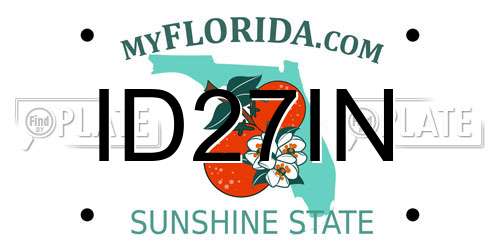 ID27IN Florida License Plate