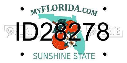 ID28278 Florida License Plate