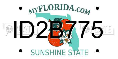 ID2B775 Florida License Plate