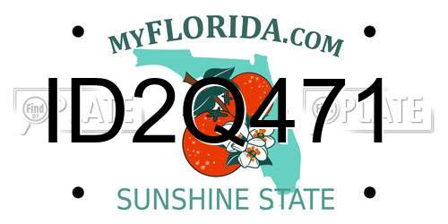 ID2Q471 Florida License Plate
