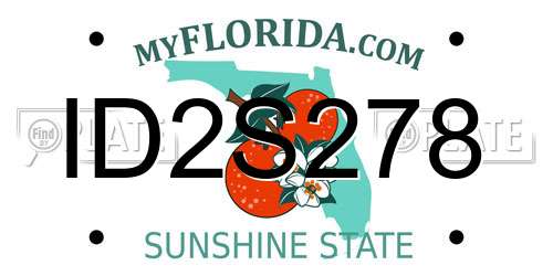 ID2S278 Florida License Plate