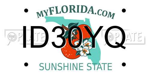 ID30YQ Florida License Plate