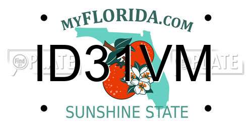 ID31VM Florida License Plate