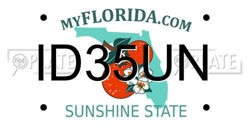ID35UN Florida License Plate