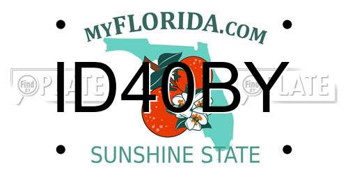 ID40BY Florida License Plate