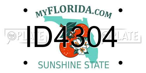 ID4304 Florida License Plate