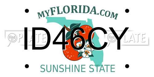 ID46CY Florida License Plate