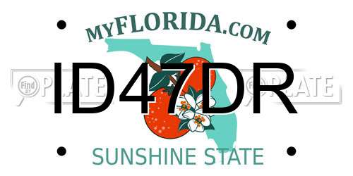 ID47DR Florida License Plate