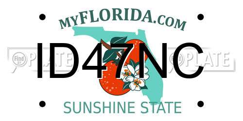 ID47NC Florida License Plate