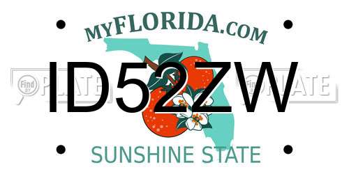 ID52ZW Florida License Plate