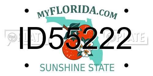 ID55222 Florida License Plate