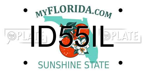 ID55IL Florida License Plate
