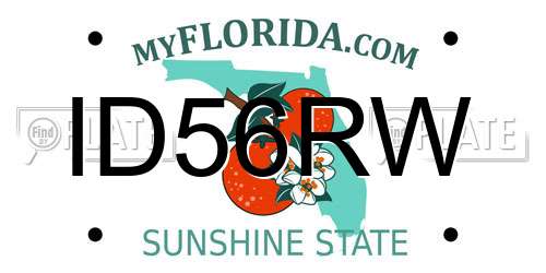 ID56RW Florida License Plate