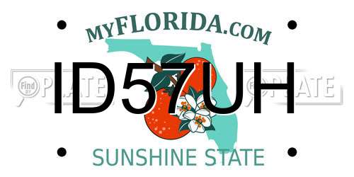 ID57UH Florida License Plate