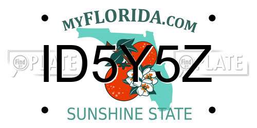 ID5Y5Z Florida License Plate