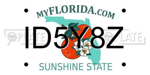 ID5Y8Z Florida License Plate