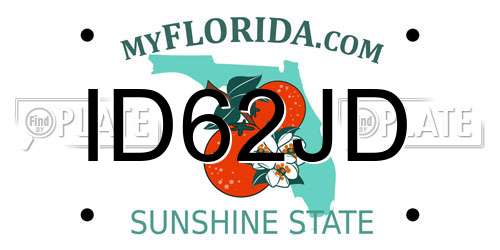 ID62JD Florida License Plate