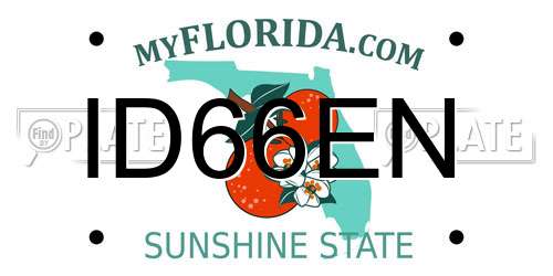 ID66EN Florida License Plate