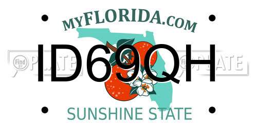 ID69QH Florida License Plate