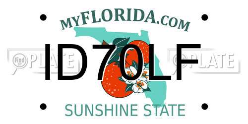 ID70LF Florida License Plate
