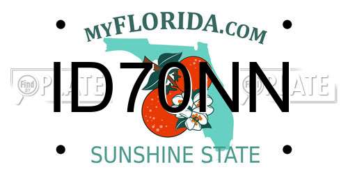 ID70NN Florida License Plate