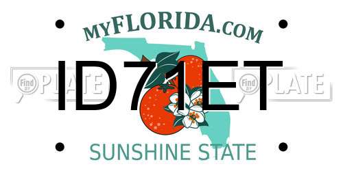 ID71ET Florida License Plate