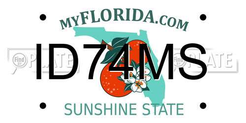 ID74MS Florida License Plate