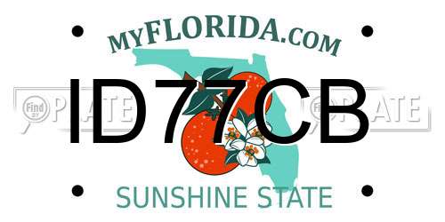 ID77CB Florida License Plate