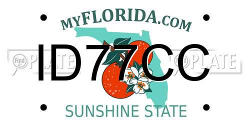 ID77CC Florida License Plate