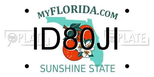 ID80JI Florida License Plate