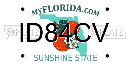 ID84CV Florida License Plate