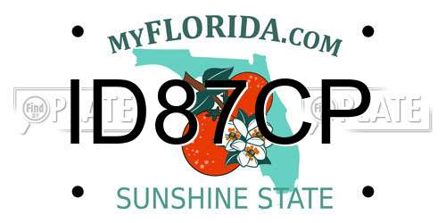 ID87CP Florida License Plate