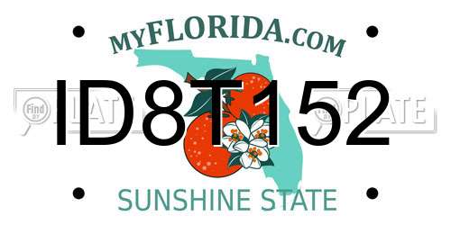 ID8T152 Florida License Plate