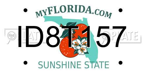 ID8T157 Florida License Plate