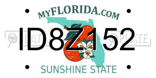 ID8Z152 Florida License Plate