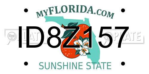 ID8Z157 Florida License Plate