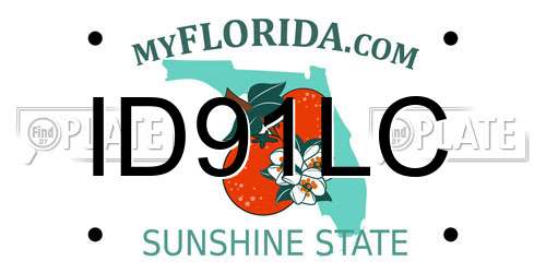 ID91LC Florida License Plate