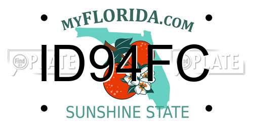 ID94FC Florida License Plate