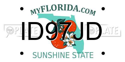 ID97JD Florida License Plate
