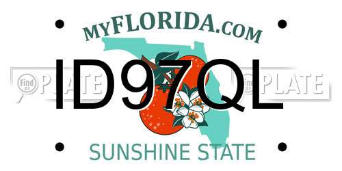 ID97QL Florida License Plate