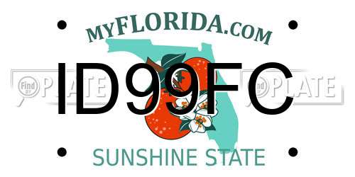 ID99FC Florida License Plate