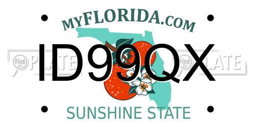 ID99QX Florida License Plate